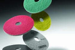 Abrasives where abrasive material is sprayed onto a nylon pad are used for maintenance and light restoration.
