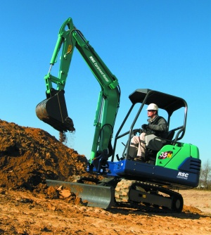 For short-term applications, renting a compact excavator can be a very cost-effective acquisition strategy. You get the benefits of using the machine without the expense of ownership. (Image provided by RSC Equipment Rental)
