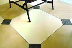Proper surface preparation is essential when using water-based stains. The stain soaks into the concrete so the concrete needs to be clean and dry.