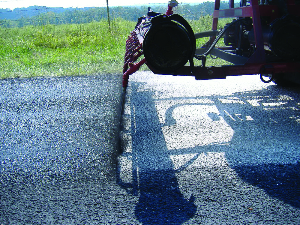 Tip angle, spacing of tips on the spray bar, and viscosity of material all affect spray pattern of sealer.