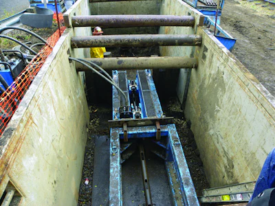 A Grundoburst 1250 G static bursting machine was used to replace a 12-in. steel water main in St. Helena, CA.