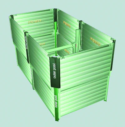 Telescopic Slide Rail Shoring System comprises telescopic corner and/or linear posts sliding vertically relative to each other