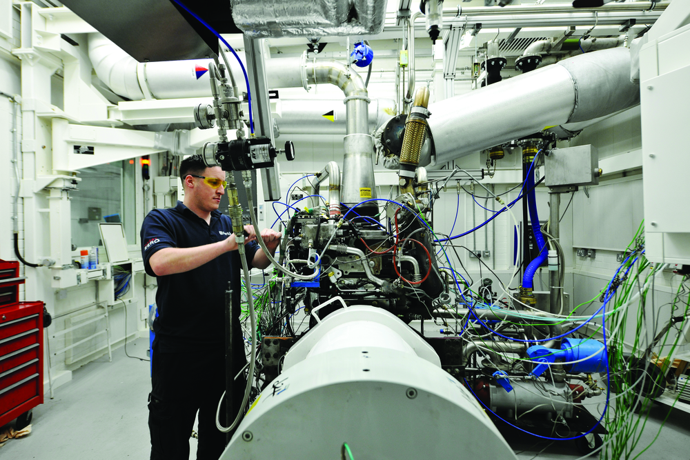 Engine test facilities, such as this one operated by Perkins Engines, validate the reliability of Tier 4 technology.
