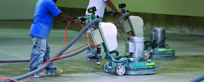 Two smaller, walk-behind machines can be used in tandem for increased productivity.