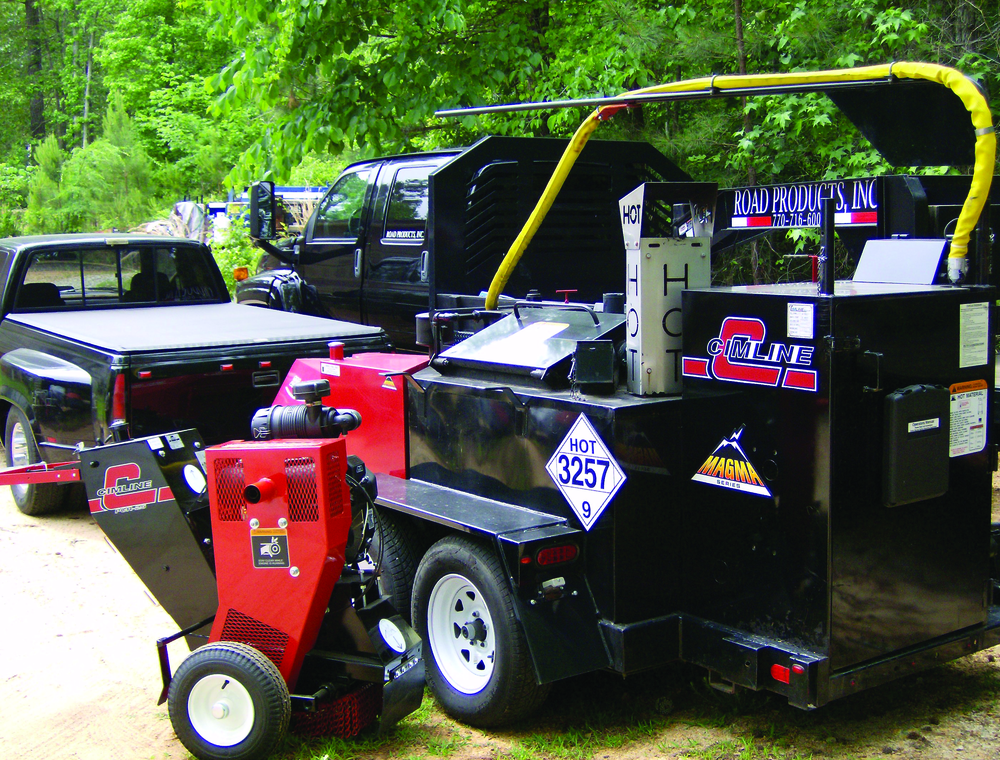 Road Products, Inc., Fayetteville, GA, rents large hot applied crack sealing machines. Before renting, contractors are required to have a special insurance and declare if they are familiar with the equipment.