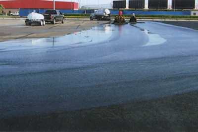 Through planning and orchestrating crew movement, Competitive Asphalt Coatings applied 80,000 gals. of uncut sealer in five days and striped 15,000 new parking stalls over three weeks.