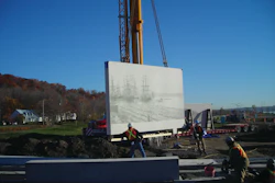 Tremca Group handled both creating the engraved, precast concrete panels and the installation on site.