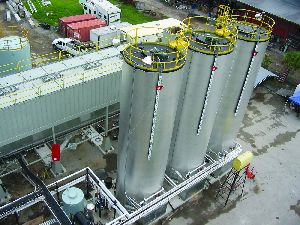 New components of the plant included three Meeker 30,000-gallon AC tanks.