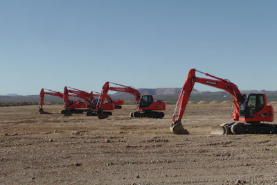 Some of the Doosan excavators I had the opportunity to operate while at the Doosan Real Operation Center.