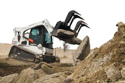 The industry has seen a trend to very large compact track loaders, such as Bobcat's T870, that can push heavier loads. With the trend comes a need for larger/heavier attachments to complement the machines.