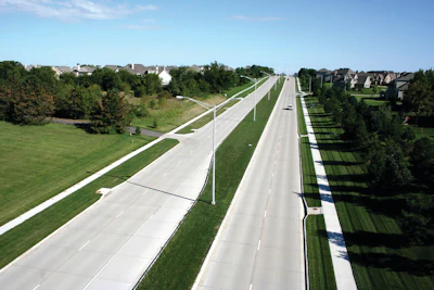 Concrete's high albedo, or solar reflectance, can reduce the amount of energy needed for artificial roadway illumination during nighttime and the amount of energy needed to cool urban environments associated with the urban heat island effect.