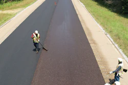Micro surfacing application.
