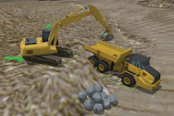 Version 2.0 now includes tasks such as trench crossing, climbing/descending benches and truck spotting from a bench.