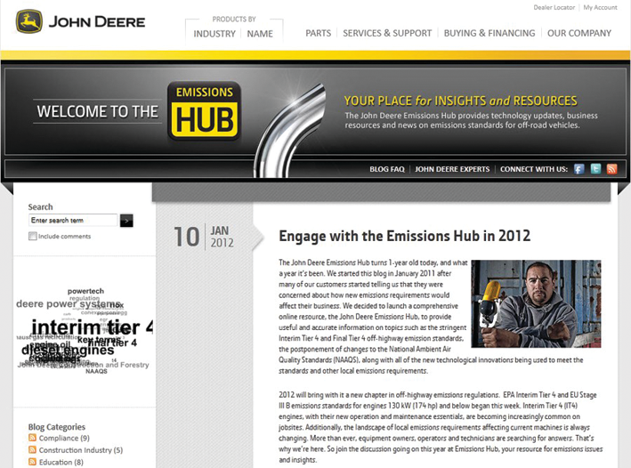 The Emissions Hub was created to promote greater end-user understanding of how increasingly stringent emissions regulations impact their businesses.