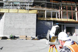A tilt bracket allowed Schuff Steel to scan its steelwork from one level.