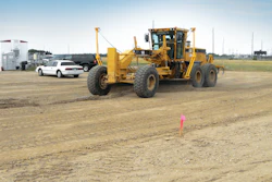The ability to achieve the fine-grading results expected was based on the 3D digital site plan model Bergkamp built for the project. The site-work subcontractor completed the digital model using the Trimble software that guides the motor grader.