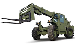 ATLAS II rough terrain forklifts deliver several performance enhancements, including reduced emissions and the addition of several multifunctional attachments.