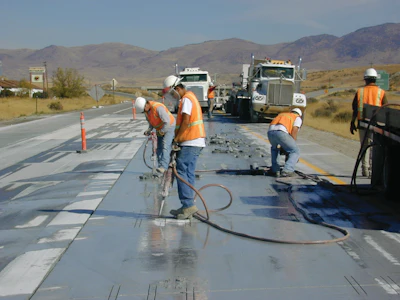The proper DBR approach is to saw cut and jackhammer out the slots for the dowels; following dowel placement, the slots are then typically backfilled with a non-shrink concrete grout and the pavement is diamond-ground to restore smoothness.