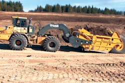 The S4412B scraper system integrates a 44-cu.-yd. bowl with a customized Bell 4206D scraper tractor.