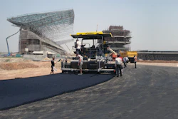 VÖGELE pavers build first formula 1 circuit near New Delhi, India.