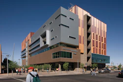 The Walter Cronkite School of Journalism at Arizona State University is a 223,000-square-foot, six-story, multi-level facility that is home to offices, retail space, restaurants, 17 media-equipped classrooms, seven computer labs, and seven professional newsrooms.