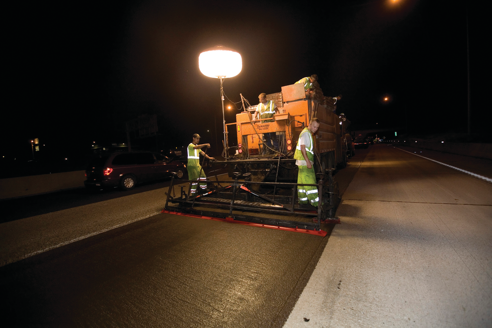 The micro surfacing work called for a two-pass, 30-pound total application of asphalt emulsion micro surfacing on 746,937 square yards of roadway.