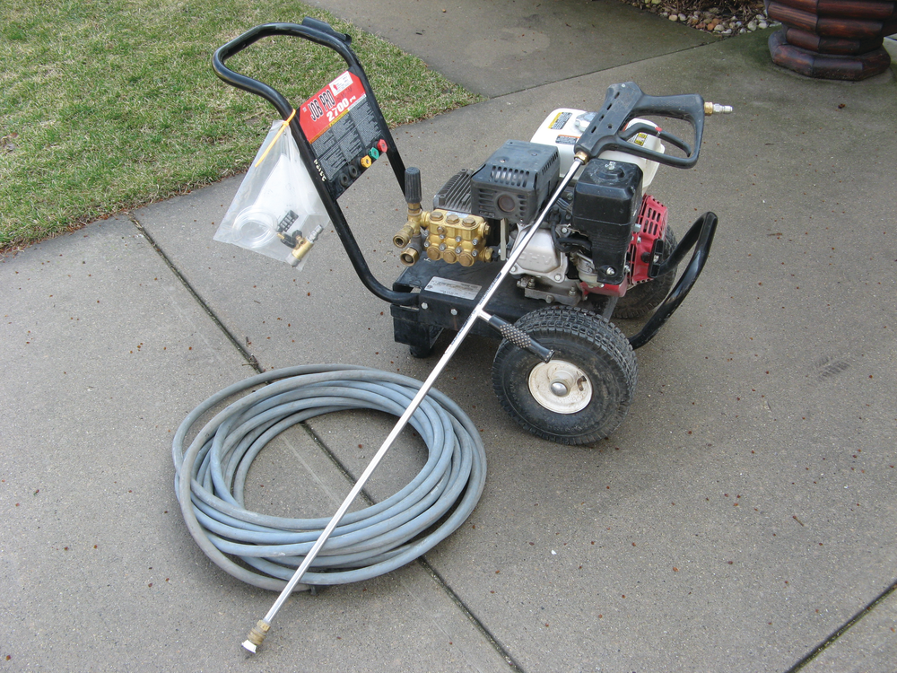 Shown here is the pressure washer Jenny rented to wash the siding of her house. The equipment performed well and was sized perfectly for her needs.