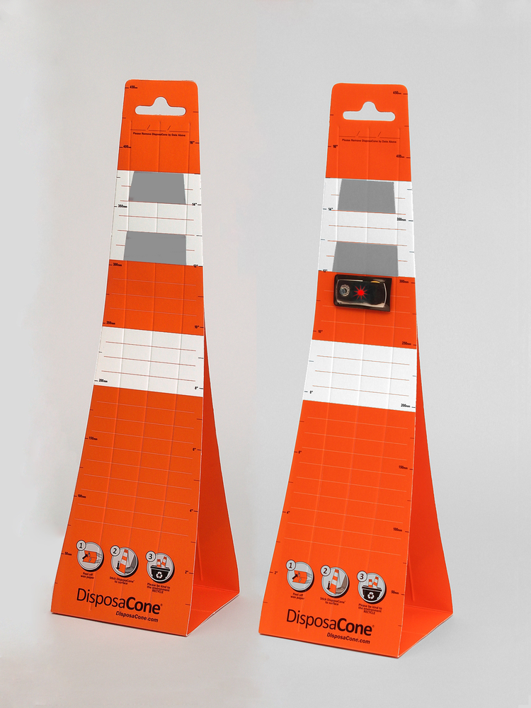 DisposaCone has been recently approved under section 6i of the federal Manual for Uniform Traffic Control Devices (MUTCD) as a temporary traffic control device.