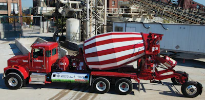Each CNG-fueled mixer truck is equipped with the 8.9-liter Cummins Westport ISL G engine, six-speed Allison 4500RDS automatic transmission and McNeilus Bridgemaster mixer body.