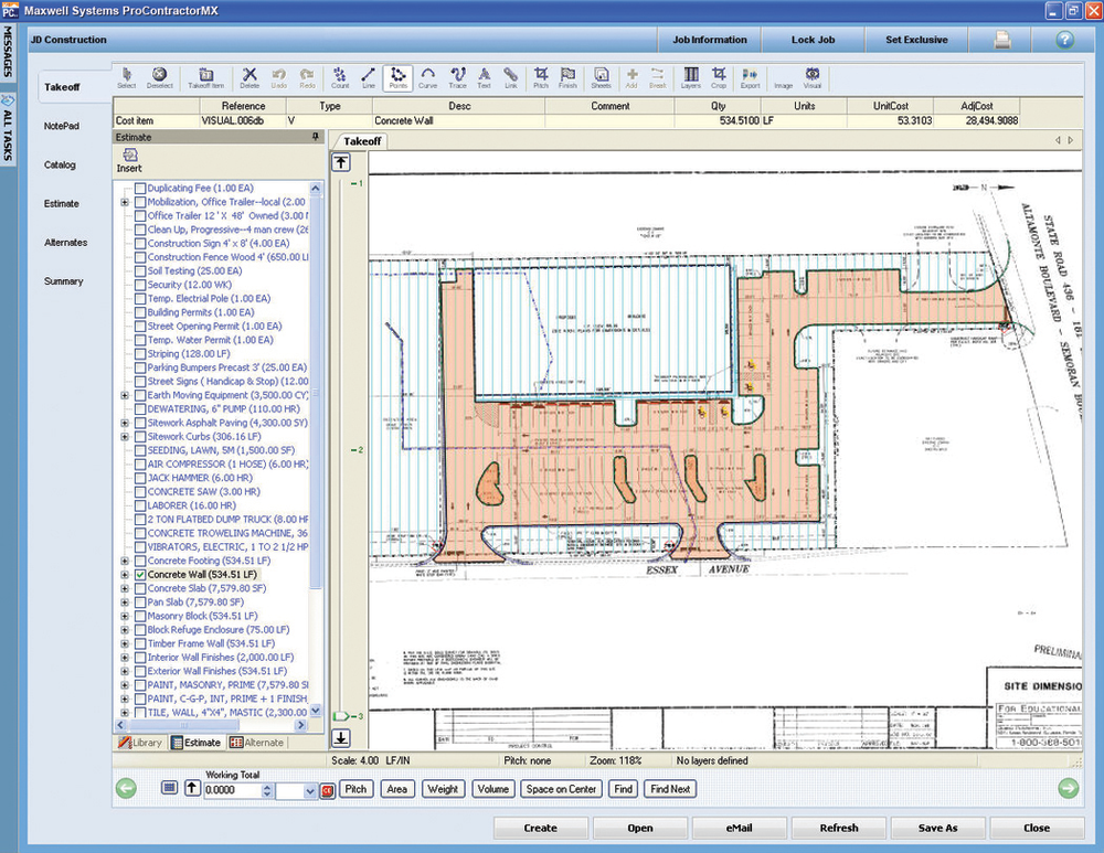 Contractors can use these digital takeoff tools to download digital plans, figure out material quantities and import those quantities into an estimating software tool.