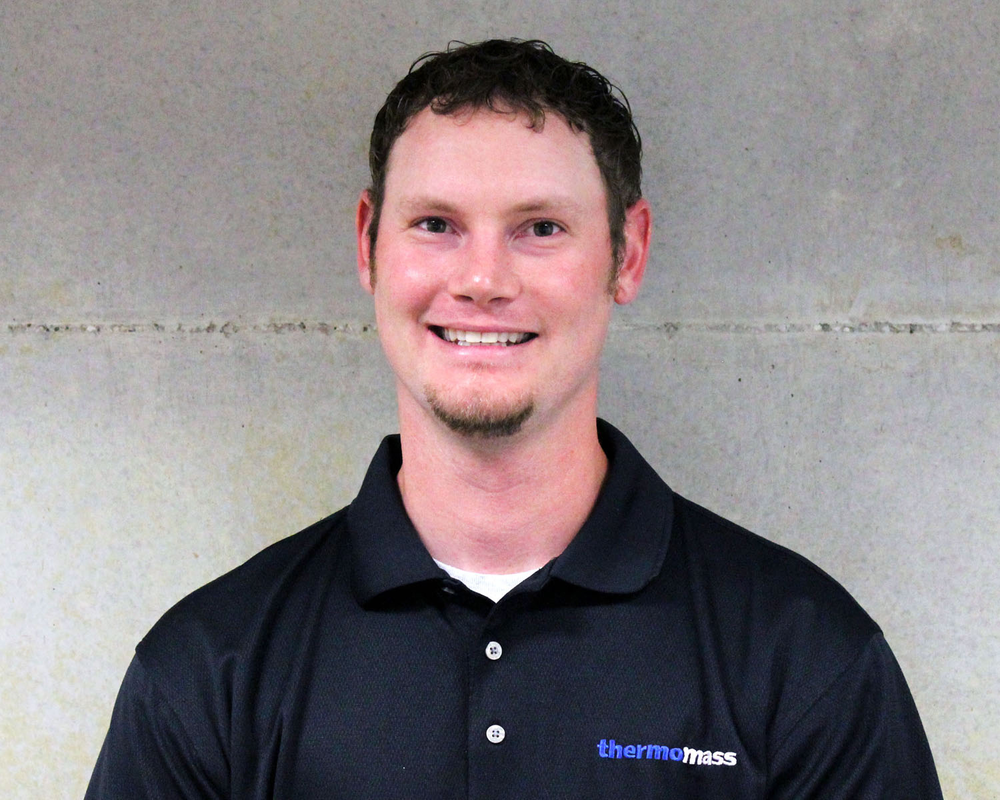 Garett Burkhart, product development technician with Thermomass.