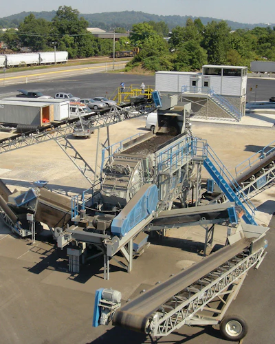 Lindy Paving, headquartered in New Galilee, PA, utilizes several Eagle Crusher units to monitor the quality of its reclaimed asphalt pavement (RAP) by recycling and crushing the materials onsite.