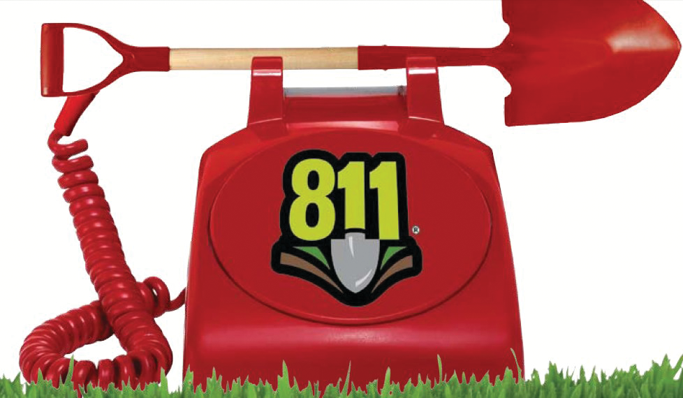 Keep digging safe and call 811 before any digging to help locate underground utilities on the jobsite or in the digging area.