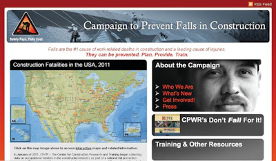 The new Fall Prevention Campaign for the construction industry focuses on providing prevention information and training materials on three major types of falls: from roofs, ladders and scaffolds.