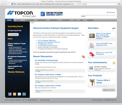 TotalCare integrates Topcon's Technical Support Group (TTS) and Topcon University training resources to make training and product support more accessible to dealers and contractors.