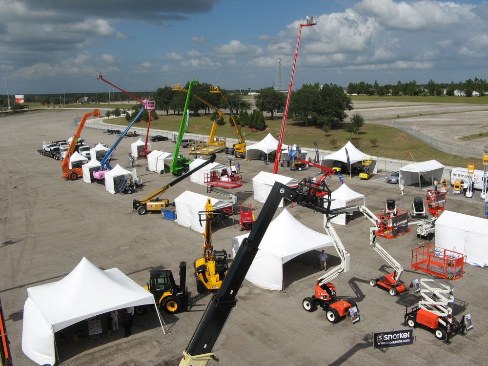 This year's Lift and Access Showcase & Symposium was held in Orlando, FL in conjunction with the Ritchie Bros. auction on Oct. 25, as well as the International Powered Access Federation (IPAF) U.S. Convention. Here is a view of the show grounds, as seen from atop a JLG 60-ft. boom lift.