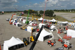This year's Lift and Access Showcase & Symposium was held in Orlando, FL in conjunction with the Ritchie Bros. auction on Oct. 25, as well as the International Powered Access Federation (IPAF) U.S. Convention. Here is a view of the show grounds, as seen from atop a JLG 60-ft. boom lift.