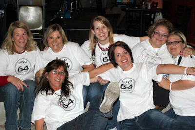 Pictured is KPI employee Linda Stock with the group of individuals who helped lead fundraising efforts. Front (left to right): Marsha Moser and Heather Jensen. Back (left to right): Shelley Kemnitz, Linda Stock, Casey Sloan, Kristi Christiansen and Jill Stanage. Not pictured: Stacy Ryken.