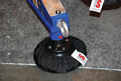 The latest product introduction from TireSocks is OutriggerSocks, which fit over the end of outriggers to protect finished flooring from dirt and damage.