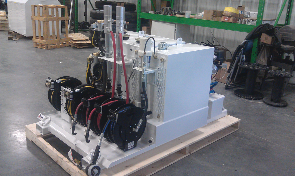 LubeMate Aluminum Lube Skid Units from Valley Engineering.