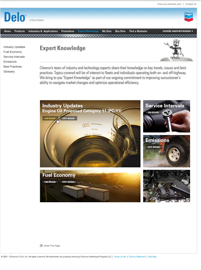 The 'Expert Knowledge' section will offer video and written material to address key market issues of interest to both on- and off-highways customers.