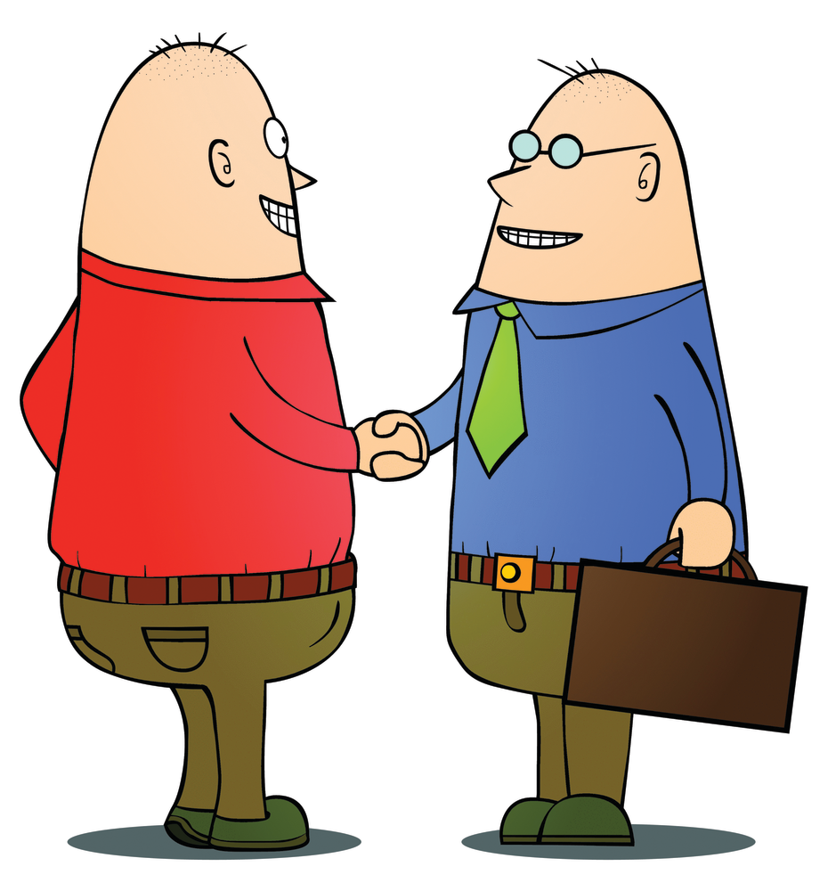 Fcp Handshake Cartoon 10841436