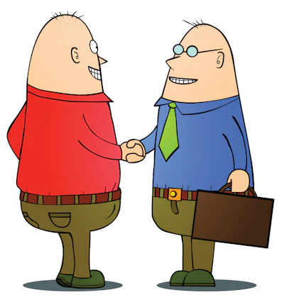 Fcp Handshake Cartoon 10841436