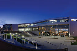 The Caterpillar Visitor Center is located on the Illinois River riverfront in downtown Peoria, Ill. It is a three-story, 48,000-square-foot building designed to tell the story of the world’s largest manufacturer of construction and mining equipment.