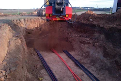 Working on a tight two-week schedule, the crew needed to dig a 10,000-foot-long ditch that was 36 inches wide and had a 54-inch-deep floor.