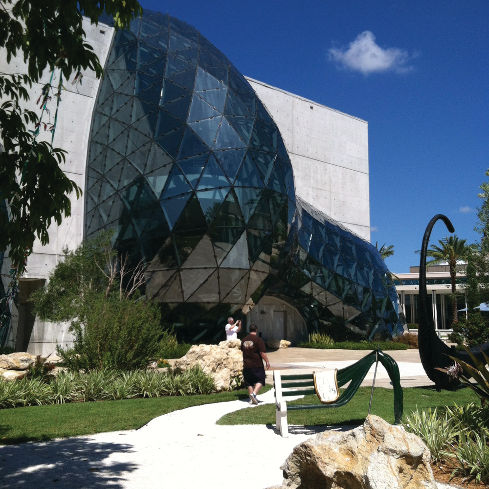 The Dali Museum in St. Petersberg, Fla., sits on the shores of Tampa Bay and was constructed to withstand Category 5 hurricane winds.