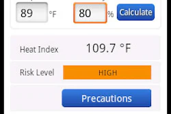 The OSHA Heat Safety mobile app combines heat index data with a user's location to determine the risk level of the heat index and then provide users with information about precautions they may take.