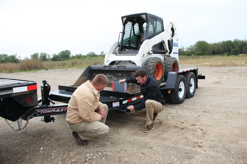 When loading your trailer, make sure that the weight of the load is evenly distributed between the axles front to back and side to side, with the correct amount of tongue weight so that the trailer doesn’t sway