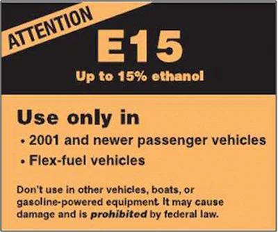 This warning decal on the pump is all that prevents users from misfueling equipment.