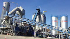 Plant is capable of producing 600 tons per hour and storing 2,700 tons of material